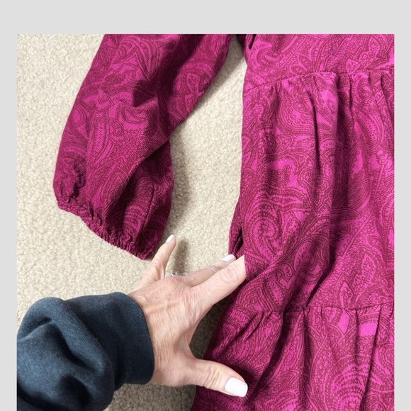 NEW Anthropologie Maeve Bettina Tiered Shirt Dress Brushed Corduroy Button Front - Picture 7 of 16